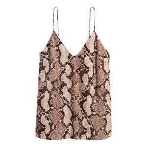 H&M Snake Skin Print Blouse Tank